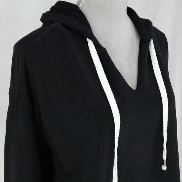 Anthropologie Black Hoodie Blouse - Picture 8 of 16